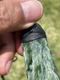 2 5/16 New Zealand MARSDEN Flower Jade SMALL Nephrite Pounamu Maori ADZE TOKI