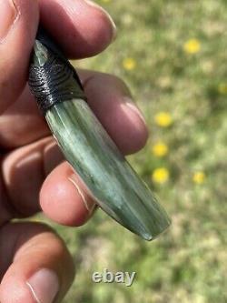 2 New Zealand MARSDEN Flower Jade SMALL Nephrite Pounamu Maori BROAD ADZE TOKI