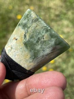 2 New Zealand MARSDEN Flower Jade SMALL Nephrite Pounamu Maori BROAD ADZE TOKI