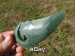 2 TONE GREY INANGA JADE Pounamu NEPHRITE Greenstone SHARK TOOTH KORU PENDANT