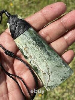 3 11/16 New Zealand MARSDEN Flower Jade RARE Nephrite Pounamu Maori ADZE TOKI