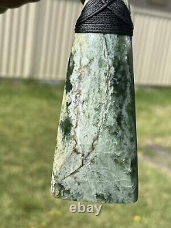 3 11/16 New Zealand MARSDEN Flower Jade RARE Nephrite Pounamu Maori ADZE TOKI