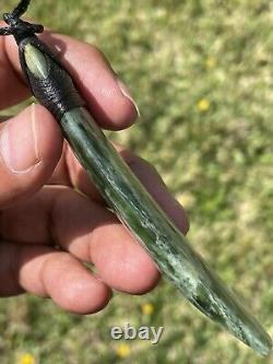 3 11/16 New Zealand MARSDEN Flower Jade RARE Nephrite Pounamu Maori ADZE TOKI