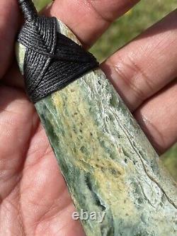 3 11/16 New Zealand MARSDEN Flower Jade RARE Nephrite Pounamu Maori ADZE TOKI