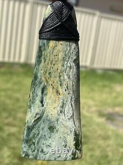 3 11/16 New Zealand MARSDEN Flower Jade RARE Nephrite Pounamu Maori ADZE TOKI