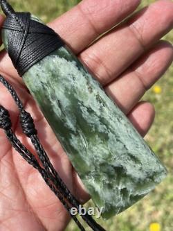 3 13/16 New Zealand MARSDEN Flower Jade RARE Nephrite Pounamu Maori ADZE TOKI