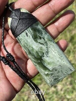 3 13/16 New Zealand MARSDEN Flower Jade RARE Nephrite Pounamu Maori ADZE TOKI