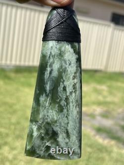 3 13/16 New Zealand MARSDEN Flower Jade RARE Nephrite Pounamu Maori ADZE TOKI