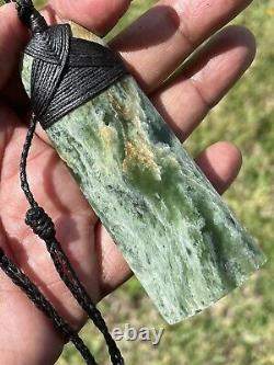 3 13/16 New Zealand MARSDEN Flower Jade RARE Nephrite Pounamu Maori ADZE TOKI