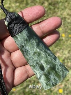 3 13/16 New Zealand MARSDEN Flower Jade RARE Nephrite Pounamu Maori ADZE TOKI