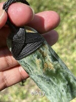 3 13/16 New Zealand MARSDEN Flower Jade RARE Nephrite Pounamu Maori ADZE TOKI