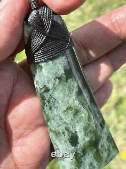 3 13/16 New Zealand MARSDEN Flower Jade RARE Nephrite Pounamu Maori ADZE TOKI