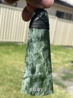 3 13/16 New Zealand MARSDEN Flower Jade RARE Nephrite Pounamu Maori ADZE TOKI