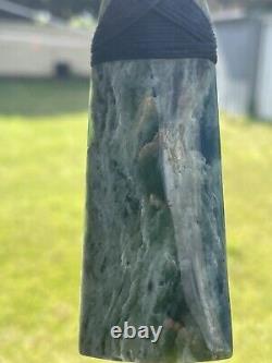 3 13/16 New Zealand MARSDEN Flower Jade RARE Nephrite Pounamu Maori ADZE TOKI