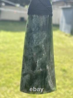 3 13/16 New Zealand MARSDEN Flower Jade RARE Nephrite Pounamu Maori ADZE TOKI