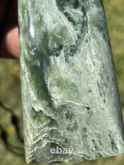 3 13/16 New Zealand MARSDEN Flower Jade RARE Nephrite Pounamu Maori ADZE TOKI