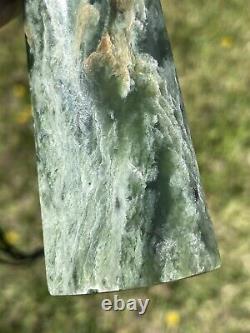 3 13/16 New Zealand MARSDEN Flower Jade RARE Nephrite Pounamu Maori ADZE TOKI