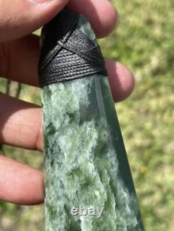 3 13/16 New Zealand MARSDEN Flower Jade RARE Nephrite Pounamu Maori ADZE TOKI