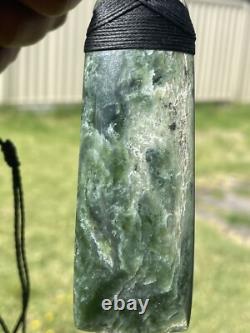 3 15/16 New Zealand MARSDEN Flower Jade RARE Nephrite Pounamu Maori ADZE TOKI