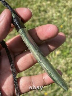 3 15/16 New Zealand MARSDEN Flower Jade RARE Nephrite Pounamu Maori ADZE TOKI