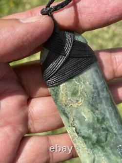 3 15/16 New Zealand MARSDEN Flower Jade RARE Nephrite Pounamu Maori ADZE TOKI