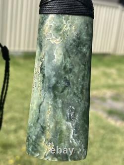 3 15/16 New Zealand MARSDEN Flower Jade RARE Nephrite Pounamu Maori ADZE TOKI