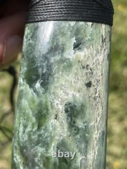 3 15/16 New Zealand MARSDEN Flower Jade RARE Nephrite Pounamu Maori ADZE TOKI