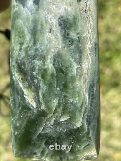 3 15/16 New Zealand MARSDEN Flower Jade RARE Nephrite Pounamu Maori ADZE TOKI