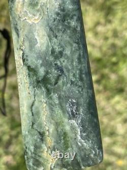 3 15/16 New Zealand MARSDEN Flower Jade RARE Nephrite Pounamu Maori ADZE TOKI