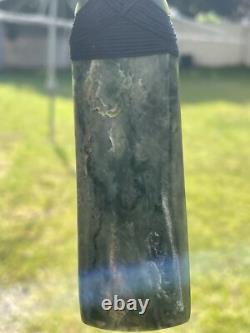 3 15/16 New Zealand MARSDEN Flower Jade RARE Nephrite Pounamu Maori ADZE TOKI