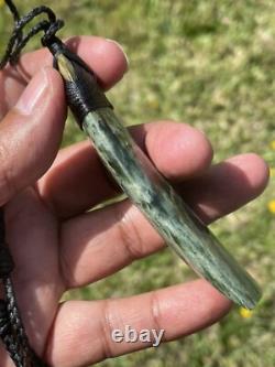 3 3/8 New Zealand MARSDEN Flower Jade SomeRED Nephrite Pounamu Maori ADZE TOKI