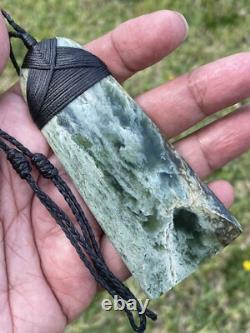 3 7/8 New Zealand MARSDEN Flower Jade RareRED Nephrite Pounamu Maori ADZE TOKI