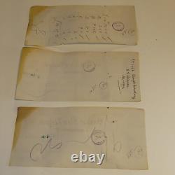 3-Antique 1933 New Zealand Cheque Bank Memorabilia AMP