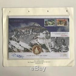 50th Anniversary First Ascent of Mount Everest FDC signed by Sir Edmund Hillary