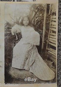5 Large 1890s Albumen Photos of New Zealand Scenery and Native People