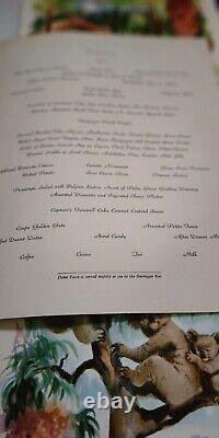 5 Vtg. MATSON CRUISE SHIP MENUS, CALIFORNIA HAWAII FIJI AUSTRALIA NEW ZEALAND