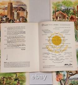 5 Vtg. MATSON CRUISE SHIP MENUS, CALIFORNIA HAWAII FIJI AUSTRALIA NEW ZEALAND