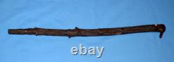 A25 Maori Hardwood Spear Thrower (Atlatl) with Incised Art from New Zealand