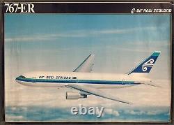 AIR NEW ZEALAND B767 AIRLINES POSTER TRAVEL 1980s VINTAGE
