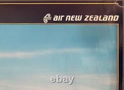 AIR NEW ZEALAND B767 AIRLINES POSTER TRAVEL 1980s VINTAGE