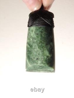ARAHURA Dark Green Jade Greenstone Maori Toki Pounamu Nephrite New Zealand Adze