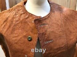 A Scarce WW II New Zealand Army Leather Waistcoat dated 1944