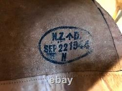 A Scarce WW II New Zealand Army Leather Waistcoat dated 1944