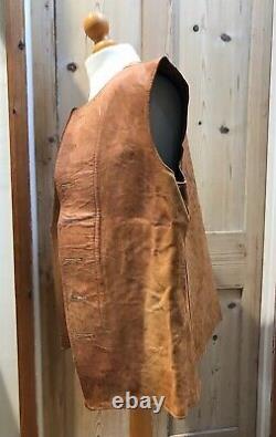 A Scarce WW II New Zealand Army Leather Waistcoat dated 1944