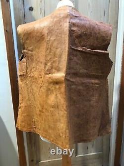 A Scarce WW II New Zealand Army Leather Waistcoat dated 1944