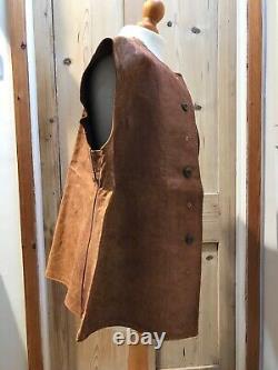 A Scarce WW II New Zealand Army Leather Waistcoat dated 1944