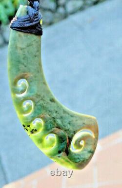 Aden Hoglund Rare Nz Greenstone Pounamu Nephrite Flower Jade Maori Multi Koru