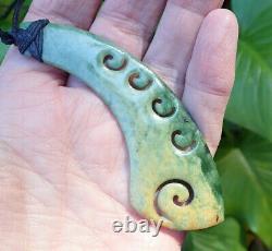 Aden Hoglund Rare Nz Greenstone Pounamu Nephrite Flower Jade Maori Multi Koru