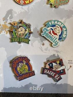 Adventures by Disney Pin Set New Zealand Itinerary Rare Complete