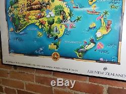 Air New Zealand Airline Advertising Travel Poster Life in Pacifica Original